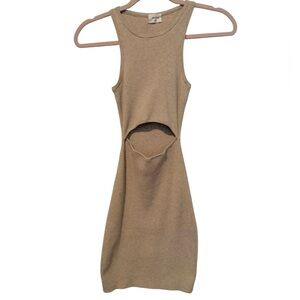 Wilfred Beige Ribbed Knit Dress